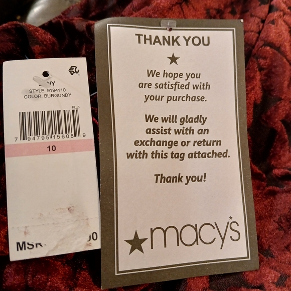 SLNY Floral Lace/Burnout Velvet Dress - Picture 5 of 6